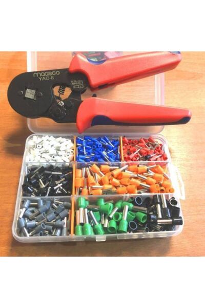 MAAS Co 1200 Adet Izoleli Yüksük 0.5-6 Mm2 Yac-8 Sıkma Hediye