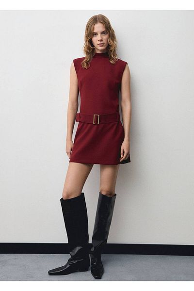 MANGO Woman Rochie scurtă cu centură