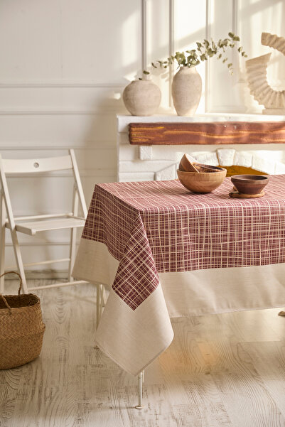 AYSHOME Ays Home Brown Cream Tablecloth