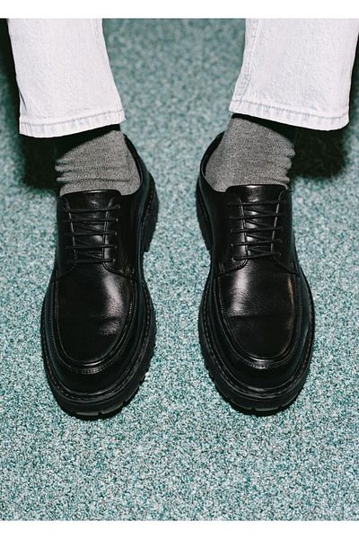 MANGO Man Leder-Blücher-Schuhe