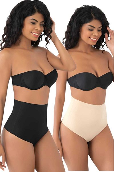 Uniquetrenders Women's Laser Cut Slimming and Tightening String Corset Set of 2