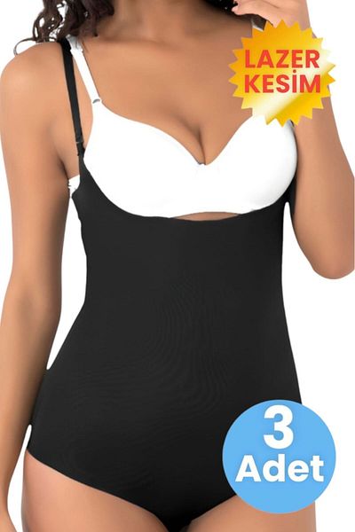 Uniquetrenders Women's Laser Cut Slimming and Lifting Underbust Body Corset Set of 3