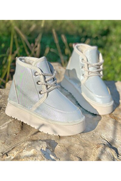 Surpie Shoes Καθημερινά μίνι μισά παιδικά μποτάκια με χοντρή σόλα με φτερά μέσα