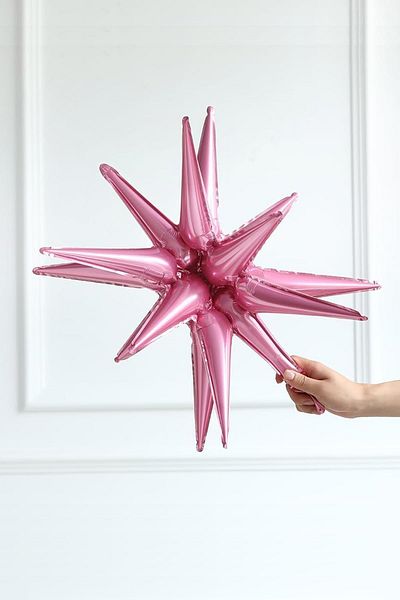 PEKSHOP Pink Polar Star Foil Balloon One Piece Large Polar Star Balloon 27Inch 70cm