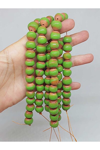 Yasamtohumu Зелений колір, керамічні намистини з глазур'ю, 10-12 мм/24 см (54...