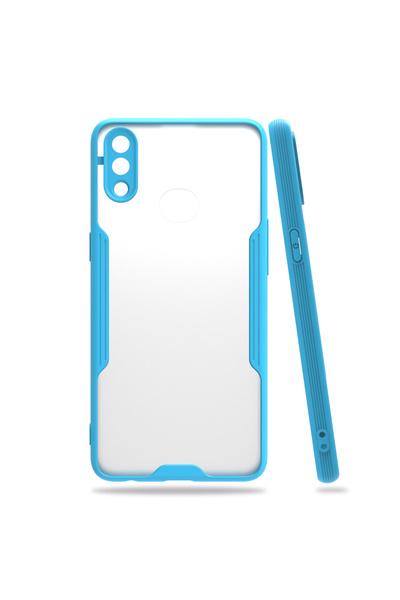 Nettech Samsung Galaxy A10s Uyumlu Platin Seri Arka Koruma Kılıf - Mavi