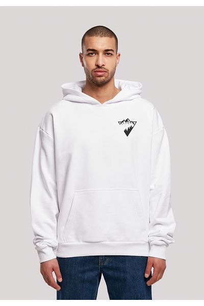 swOzz Mountain and Forest Minimal Printed Thick Cotton Oversize Unisex Black Sweatshirt