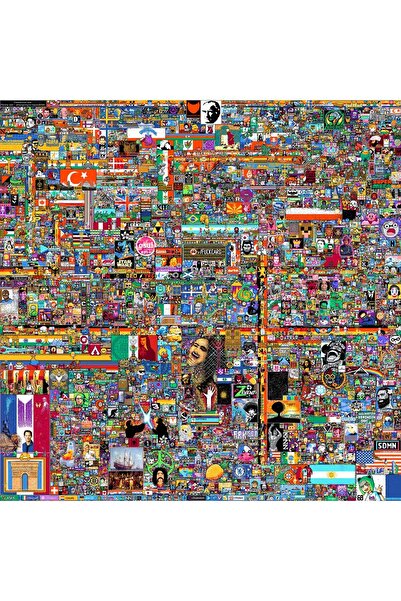 Şehzat Design Piksel Savaşları Reddit R/place Kanvas Tablo 2022