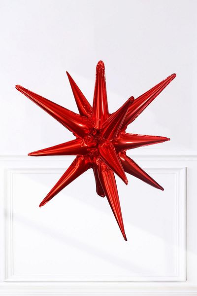 PEKSHOP Red Polar Star Foil Balloon One Piece Large Polar Star Balloon 27Inch 70cm