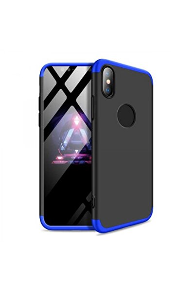 Nettech İphone Xs Max Uyumlu Ön Arka Koruma Kılıf - Mavi