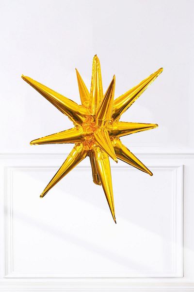 PEKSHOP Gold Polar Star Foil Balloon One Piece Large Polar Star Balloon 27Inch 70cm