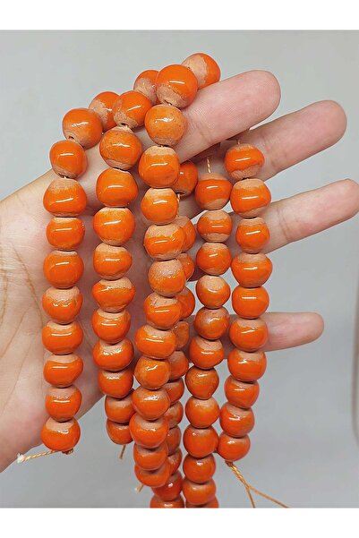Yasamtohumu Помаранчевий колір, керамічні намистини з секретом, 10-12 мм/24 с...