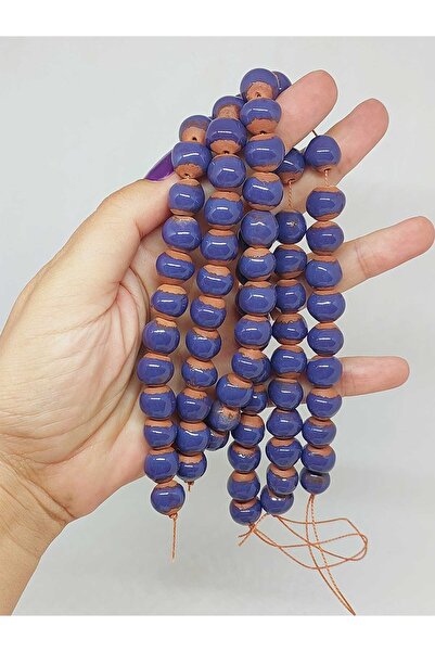 Yasamtohumu Фіолетові керамічні намистини з секретом 10-12 мм/23 см (54114)