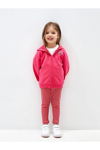 LC Waikiki LCW Baby Hooded Long Sleeve Zip Sweatshirt for Baby Girl