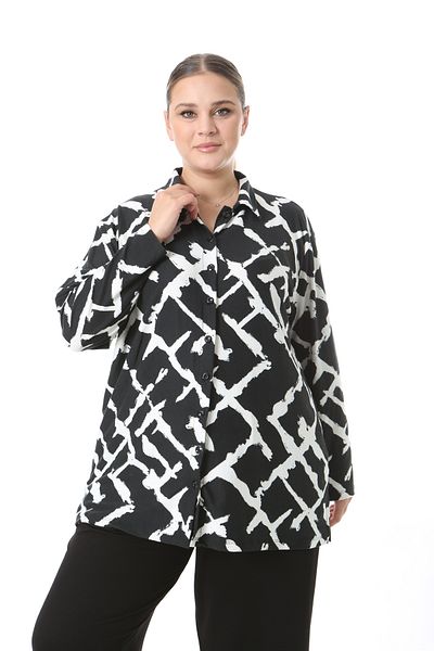 XL Modam Cămașă din țesătură din cașmir Lycra pentru femei