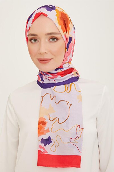 Armine Trend Shawl 10001-13 Pomegranate Flower-Purple
