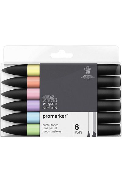 Winsor Newton Promarker 6 Pastel Tones