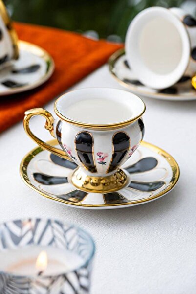 ACAR Scarlet Siyah Renk 2 Kişilik Fincan Takımı(ALIM YAPARKEN DİKKAT EDİN)