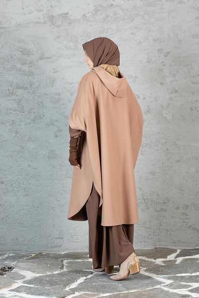 VALENS BOUTİQUE Κασμίρ Poncho Winter Prevailing Collar Kpullover Poncho Οβάλ κοπής