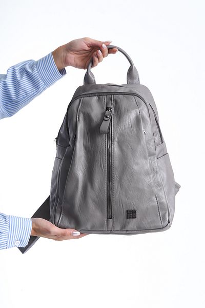 Moda Lime Rucsac unisex din piele cu mai multe capacitate, cu fermoar și buzunare laterale