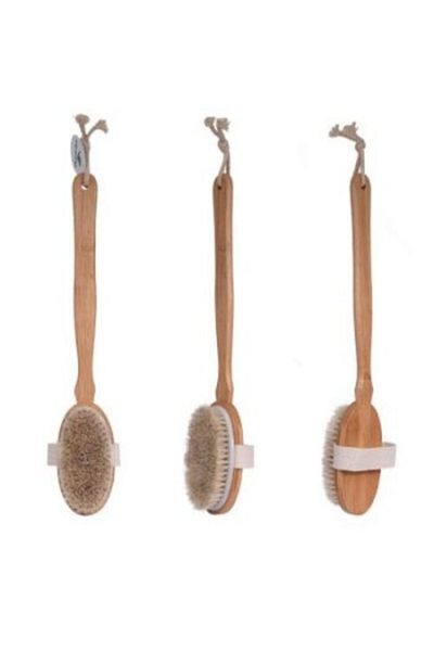 evimdeyokyok Organic Natural Horsehair Bath Brush