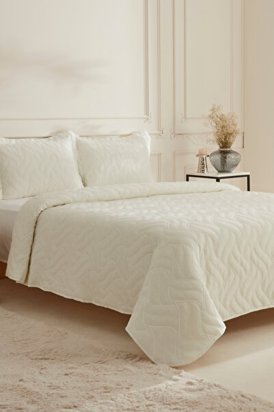 Karaca Home Vega Çift Kişilik Yatak Örtüsü Seti Beyaz