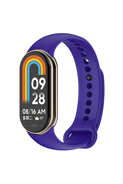 Dexmon Xiaomi Mi Band 8 Mi Band 9 Mi Band 10 Uyumlu Silikon Kordon Kayış Meta...