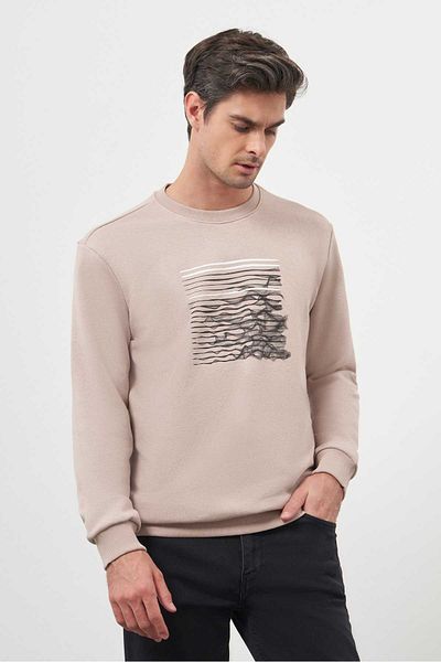 Morven Ανδρικό φούτερ με λαιμόκοψη Stone Trend