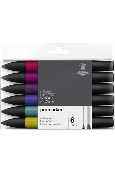 Winsor Newton Promarker 6 Rich Tones