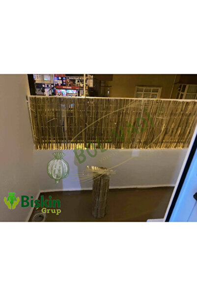 BİŞKİN 40cm x6 Metre Bambu Kamış Hasır Çit , Doğal Bahçe ve balkon dekorasyon...