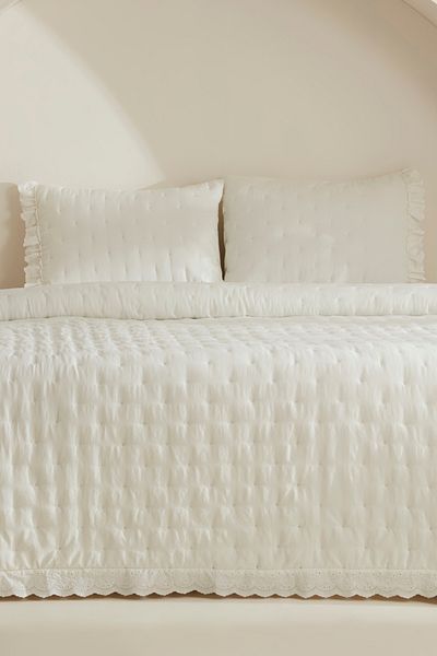 Karaca Home Aurora White Double Bedspread Set