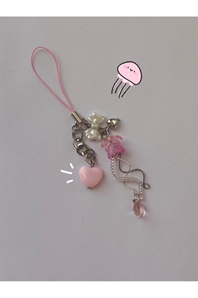 bettymettys Pembe Jellyfish y2k Coquette Telefon & Çanta Charmı