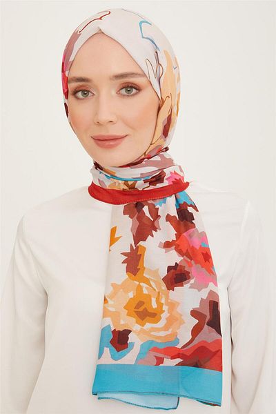 Armine Trend Blue Pomegranate Flower Shawl 10001-04