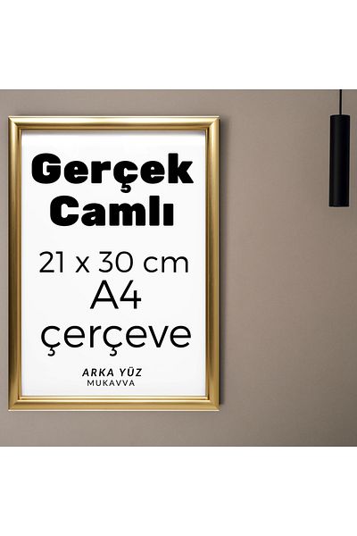 CreaWitch A4 Gold REAL GLASS Πλαίσιο Διπλόματος Πιστοποιητικό Πιστοποιητικό Φωτογραφία Κορνίζα επίπεδο γυαλί