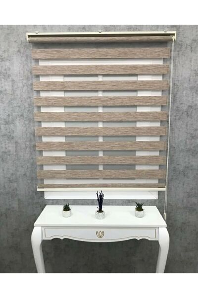 Yıldız stor Kahve Bambu Zebra Perde