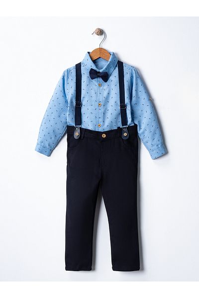 Çelix Kids Costum Salopet Papion pentru Bebeluși și Copii - Cămașă și Pantaloni