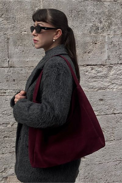 Yuka Atelier Geantă Shopper cu aspect casual din piele intoarsa