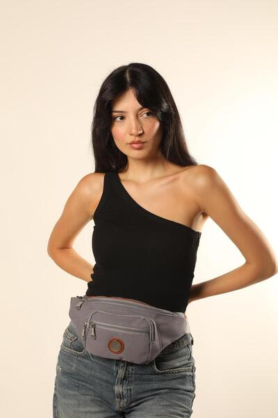 Monte Lui Unisex Canvas Fabric Waist and Crossbody Bag Smoked