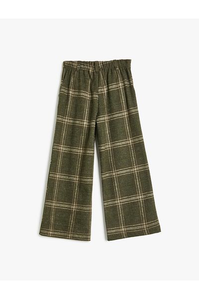Koton Wide Leg - Button Closure Pocket Trousers
