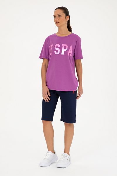 U.S. Polo Assn. Дамски тъмносини плетени шорти 50280073-VR033