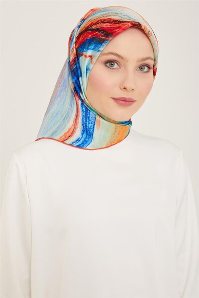 Armine بنقشة زهور سورة حرير وشاح 24Ya9103 34 03