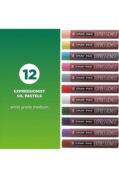 Sakura Expressionist 12-Piece Oil Pastel Paint Set / Bxlp12