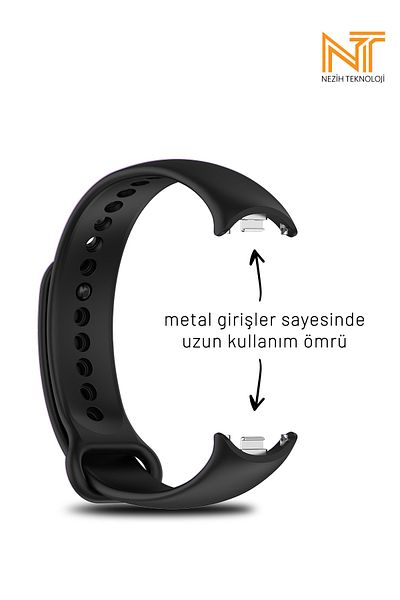 Nezih Case حزام سيليكون كلاسيكي متوافق مع Mi Band 8 / Mi Band 9
