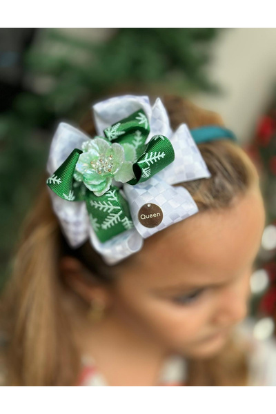 QUEEN AKSESUAR Design alb, model de flori tridimensional de lux, fulg de zăpa...