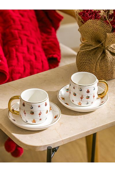 LC Waikiki Special Design Gift from Full Moon to New Year 2-Person Coffee Cup Set That Completes Your Coffee Enjoyment
