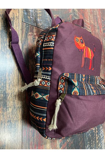 Street Bag Ethnic αδιάβροχο σακίδιο πλάτης Bohemian Cat Pattern - Θήκη Tablet
