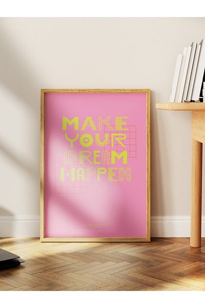 Postifull Lettering Art Themed Wall Poster, Aesthetic Frameless Poster - Living Room, Bedroom Wall Painting