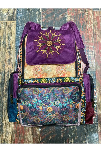 Street Bag Σακίδιο πλάτης με έθνικ μποέμ με μοτίβο συνονθύλευμα αδιάβροχο