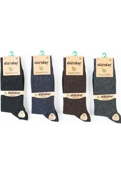 Dündar Dündar Men's Assortment - Wool and Bamboo Mix, High Quality Socks