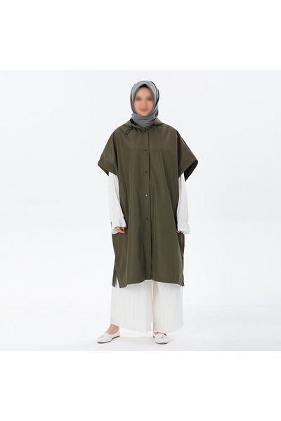VALENS BOUTİQUE Αδιάβροχο Poncho Ανοιξιάτικο Poncho με κουκούλα